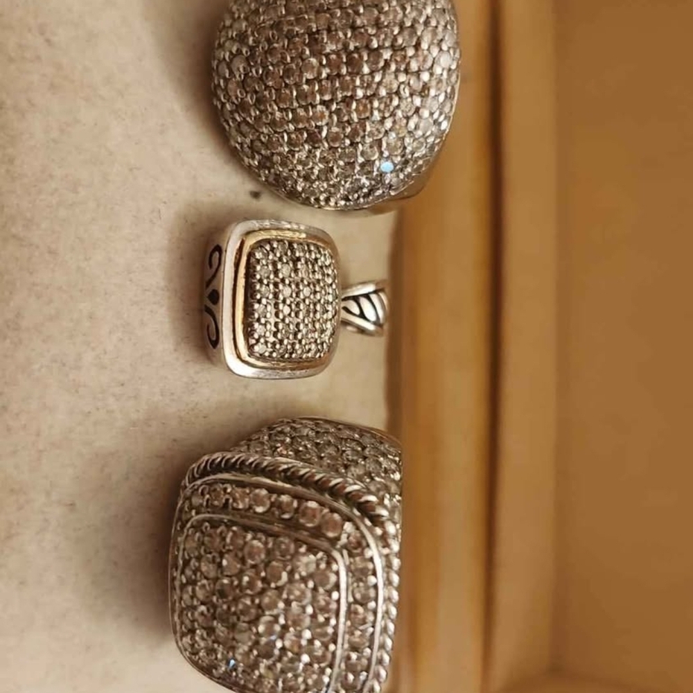 Fine Sterling Silver Rings Size 6.5